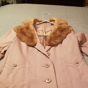 Vintage fur collar coat